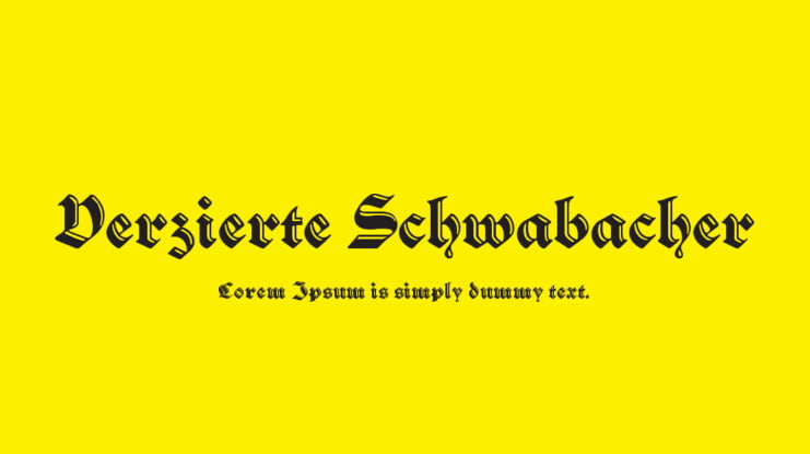 Verzierte Schwabacher Font