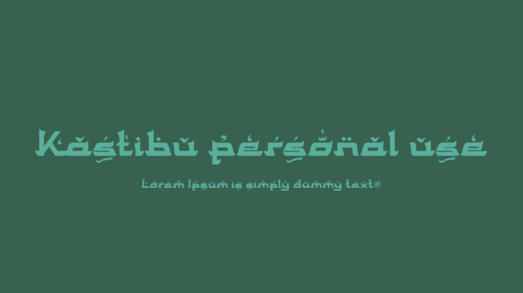 Kastibu personal use Font