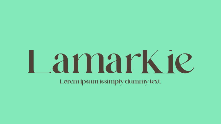 Lamarkie Font