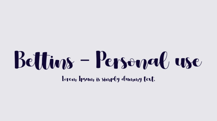 Bettins - Personal use Font