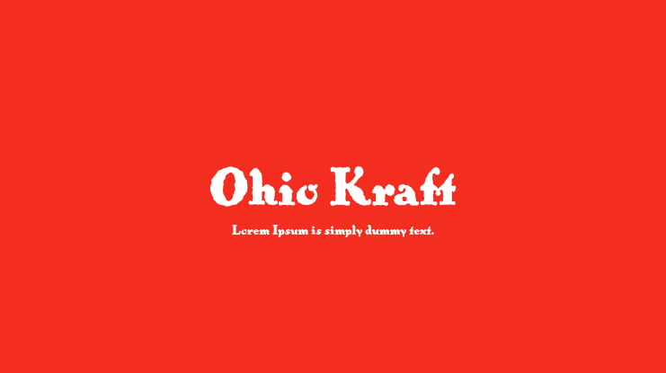 Ohio Kraft Font