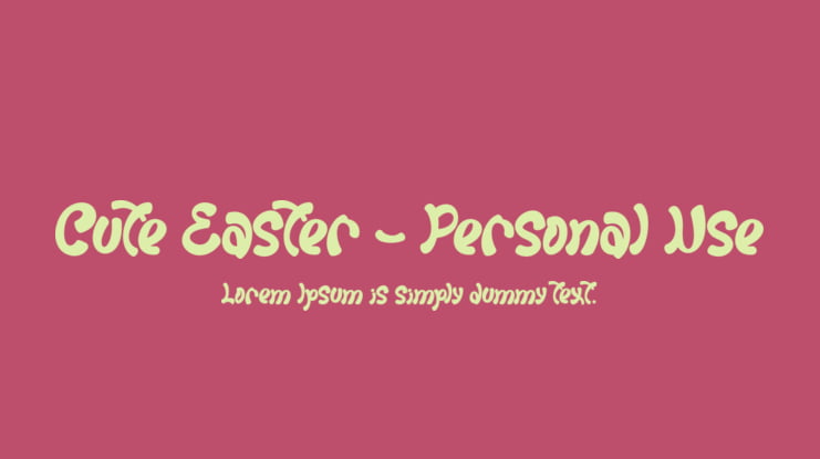 Cute Easter - Personal Use Font