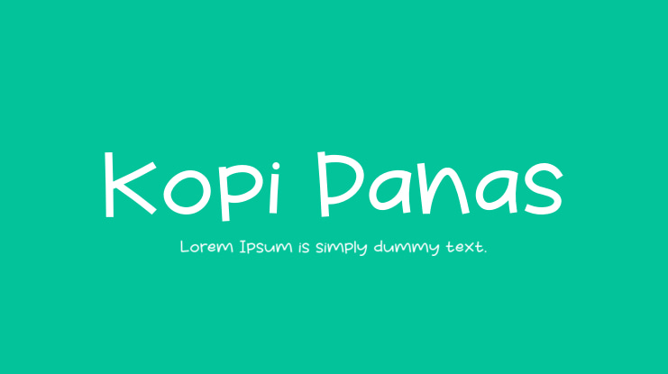 Kopi Panas Font