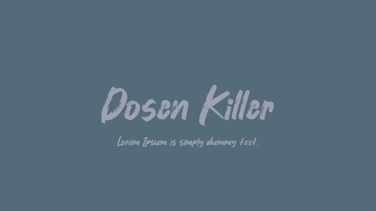 Dosen Killer Font