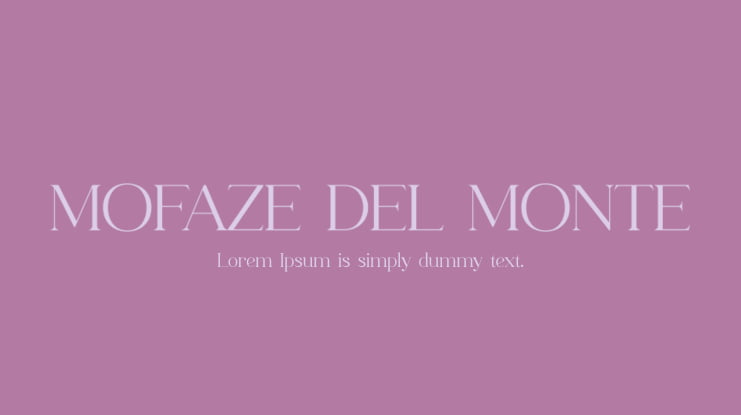 MOFAZE DEL MONTE Font