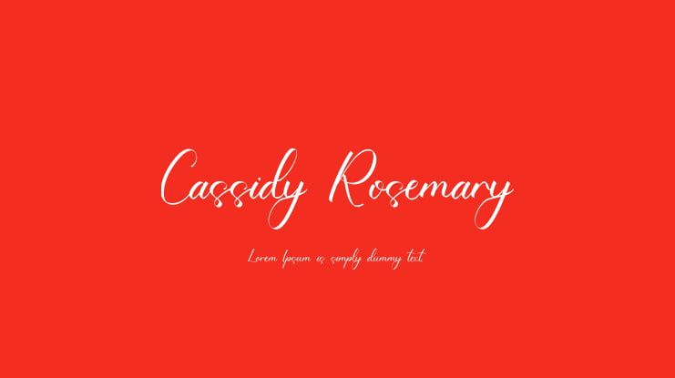 Cassidy Rosemary Font