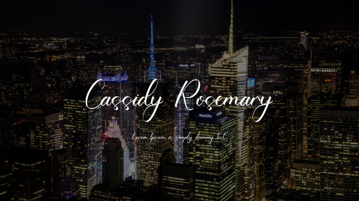 Cassidy Rosemary Font