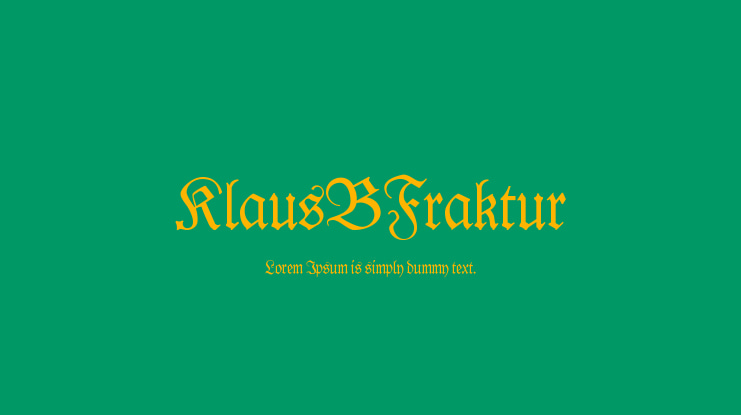 KlausBFraktur Font