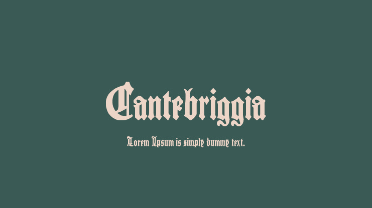 Cantebriggia Font
