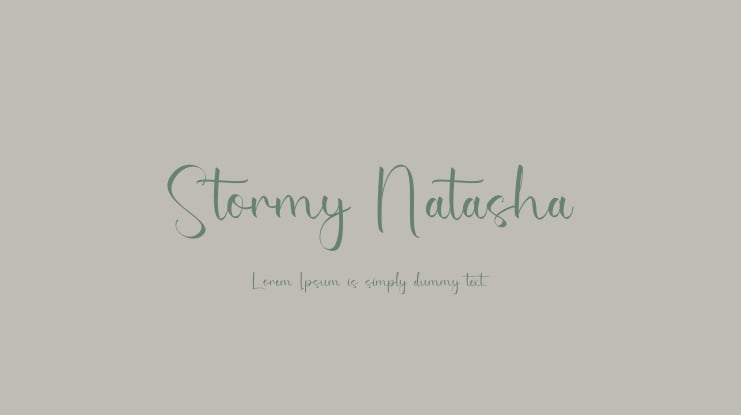 Stormy Natasha Font