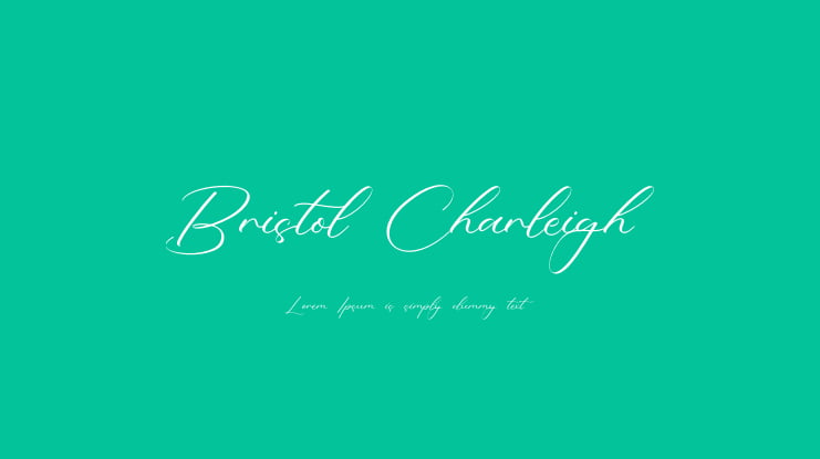 Bristol Charleigh Font