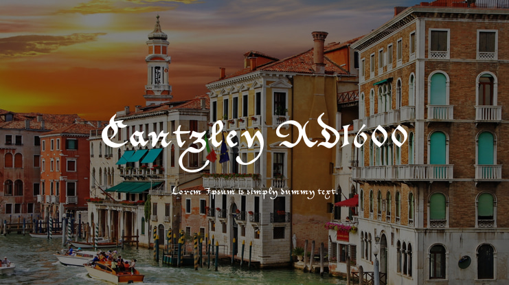 Cantzley AD1600 Font
