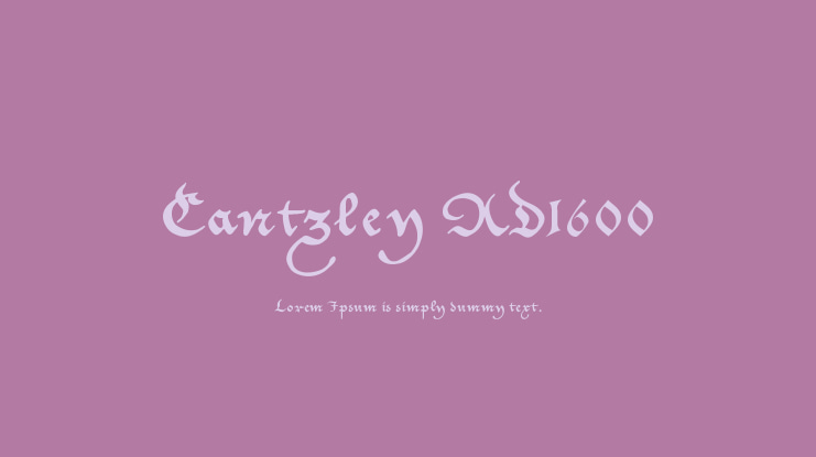 Cantzley AD1600 Font