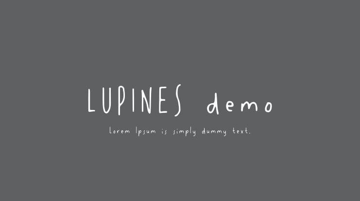 LUPINES demo Font