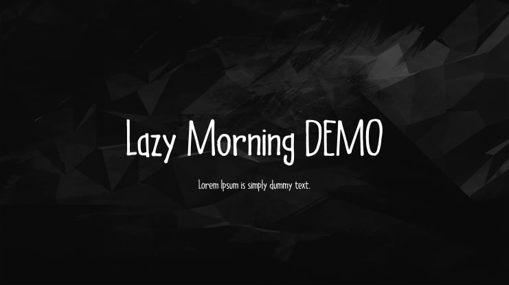 Lazy Morning DEMO Font