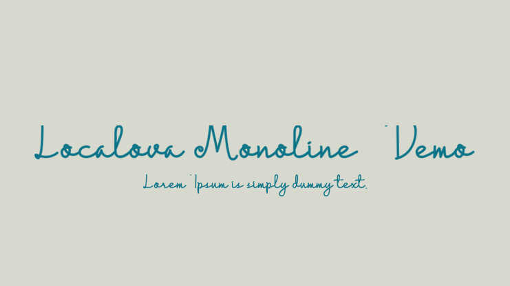 Localova Monoline - Demo Font Family