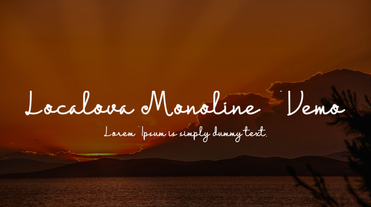 Localova Monoline - Demo Font Family