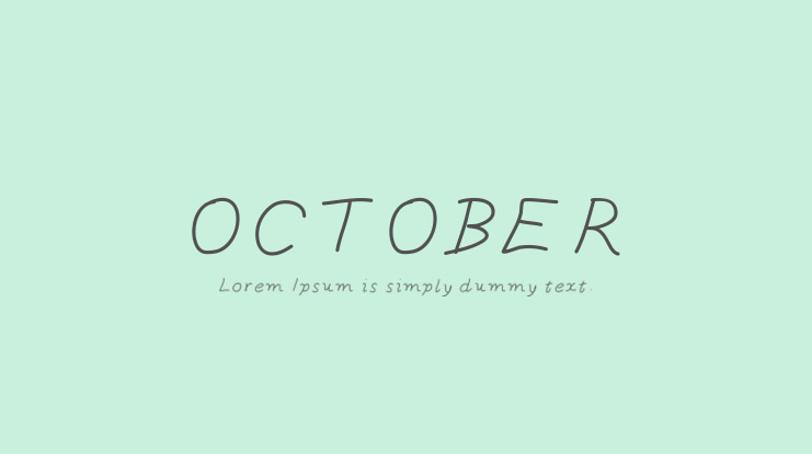 OCTOBER Font