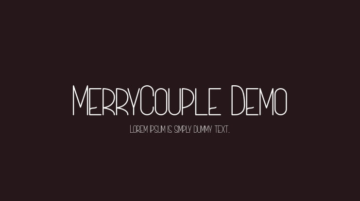 MerryCouple Demo Font Family