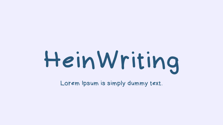 HeinWriting Font