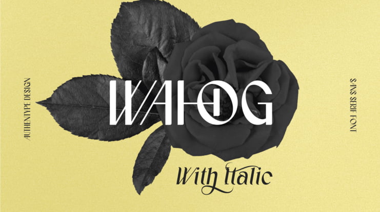 Wahog - Sans Serif With Nice Italic Font