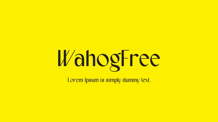 WahogFree Font
