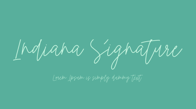 Indiana Signature Font