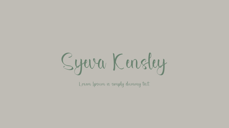 Syeva Kensley Font