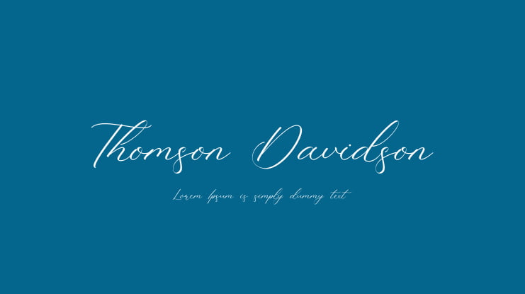 Thomson Davidson Font