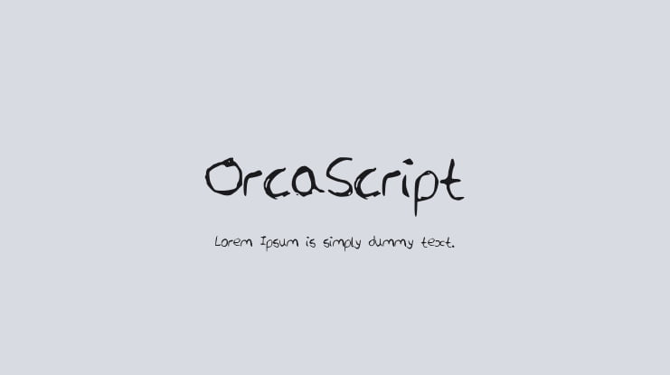 OrcaScript Font