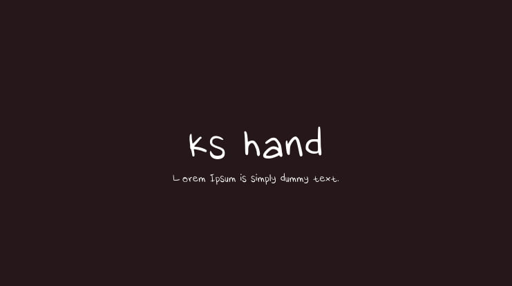 ks hand Font