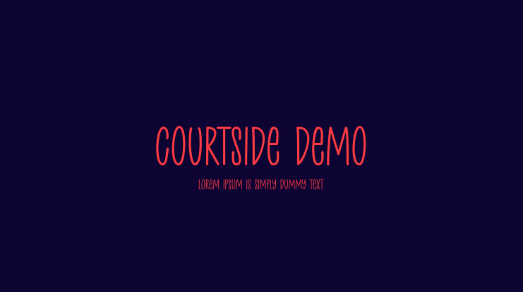 Courtside Demo Font