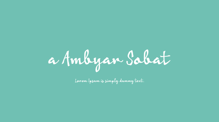 a Ambyar Sobat Font