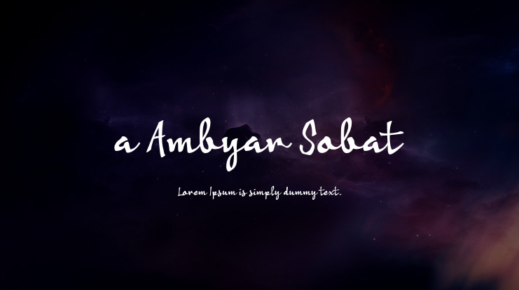 a Ambyar Sobat Font