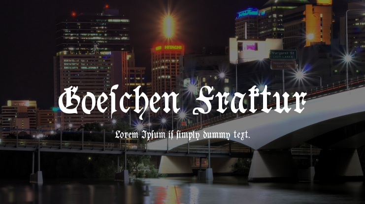 Goeschen Fraktur Font