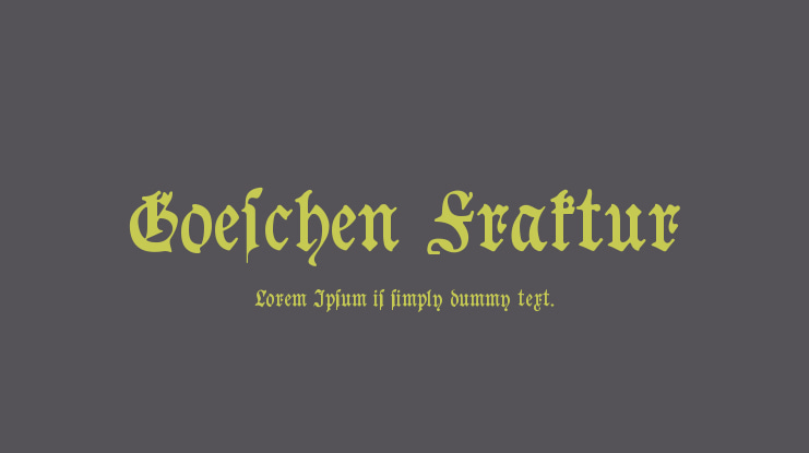 Goeschen Fraktur Font