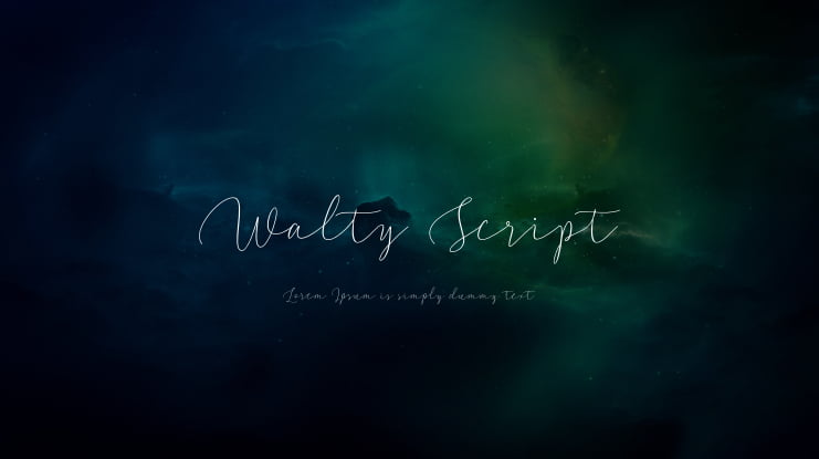 Walty Script Font