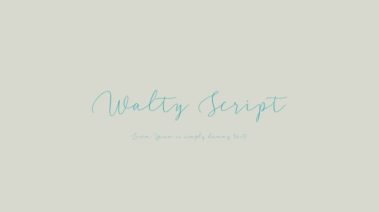 Walty Script Font