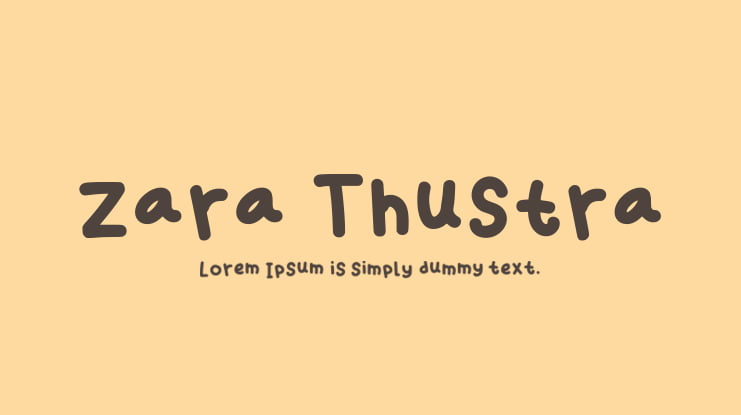 Zara Thustra Font