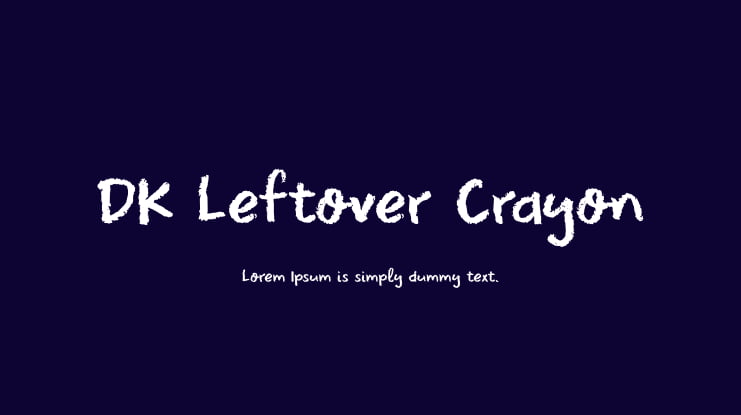DK Leftover Crayon Font