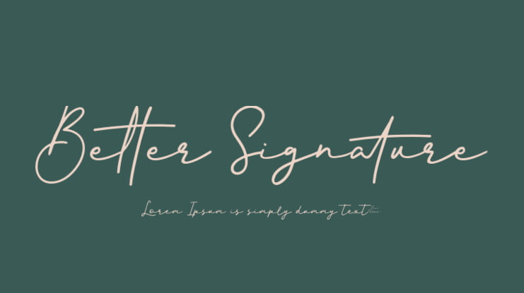 Better Signature Font
