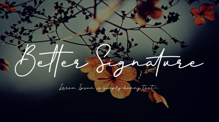 Better Signature Font