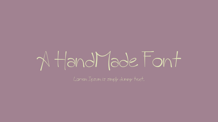A HandMade Font