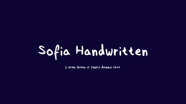 Sofia Handwritten Font