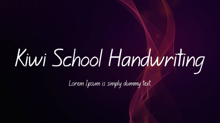 Kiwi School Handwriting Font