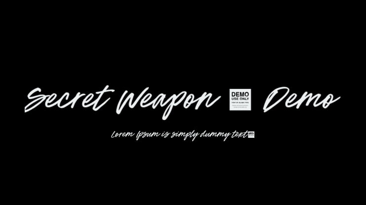Secret Weapon - Demo Font