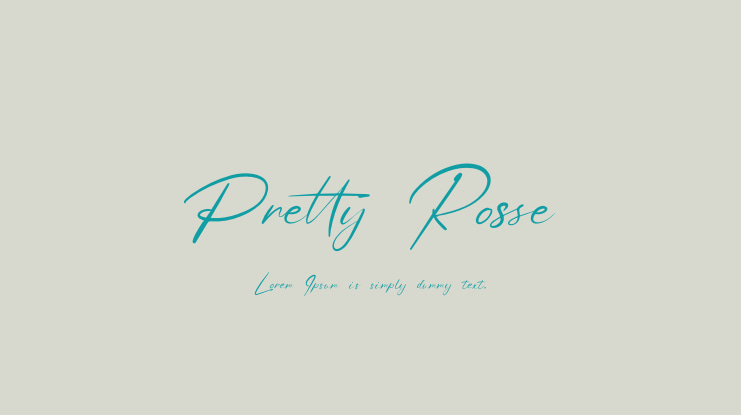 Pretty Rosse Font