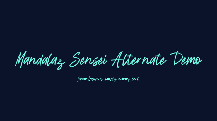 Mandalaz Sensei Alternate Demo Font Family