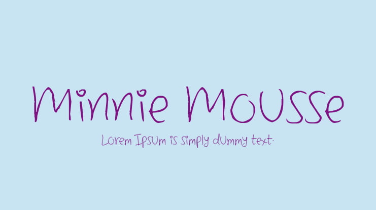 Minnie Mousse Font