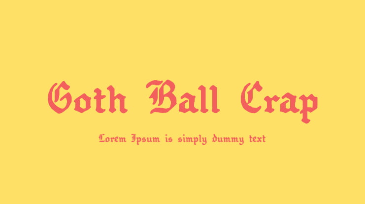 Goth Ball Crap Font